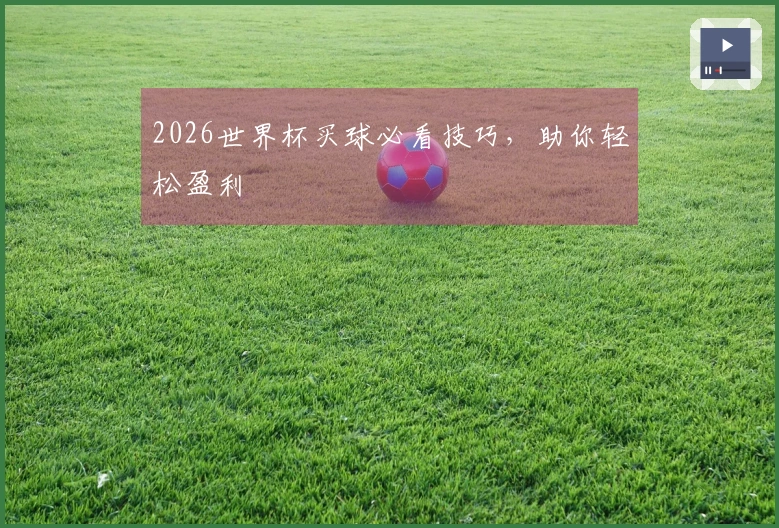 2026世界杯买球必看技巧，助你轻松盈利